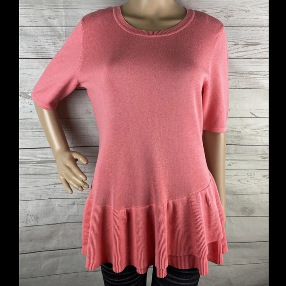 Isaac Mizrahi Live Ruffle Sweater - Picture 1 of 12